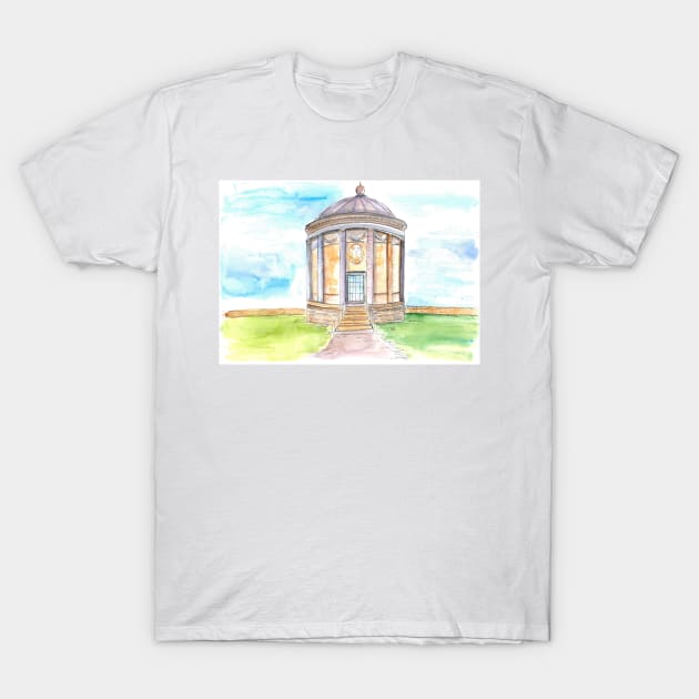 Mussenden Temple art Northern Ireland T-Shirt by DebTheZeb